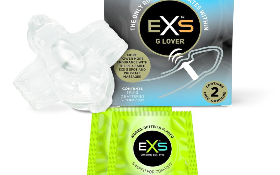 EXS G-Lover G-Spot Vibratie-ring Met 2 Stimulerende Condooms