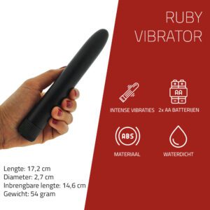 Erovibes Ruby Klassieke Vibrator 17 cm - womentoys.nl