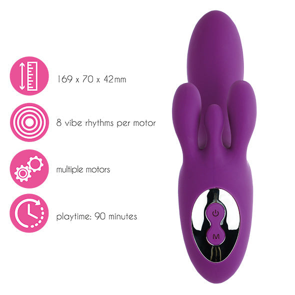 FeelzToys TriVibe G-Spot Vibrator met Clitorale & Labia Stimulatie Paars - womentoys.nl
