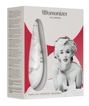 Womanizer Marilyn Monroe Special Edition Classic 2 - 4 Kleuren White marble - wit marmer gevlamd - womentoys.nl