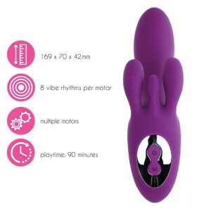 FeelzToys TriVibe G-Spot Vibrator met Clitorale & Labia Stimulatie Roos - womentoys.nl