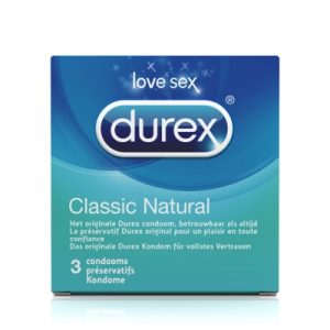 Condoom Durex - Classic Natural Condooms 3 St.. Erotisch shoppen doe je bij Women Toys; De lekkerste vrouwenspeeltjes