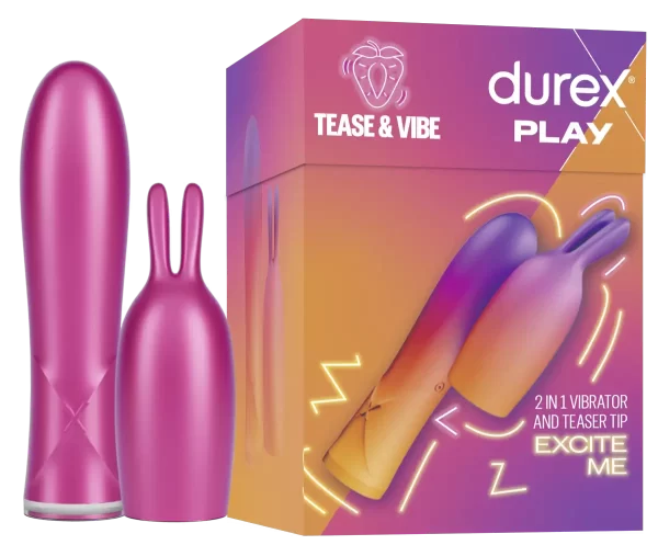 Durex Tease & Vibe - 2 In 1 Vibrator And Teaser - womentoys.nl