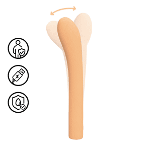 Loveline Fingering G-spot Vibrator Peach Fuzz 23 cm - womentoys.nl
