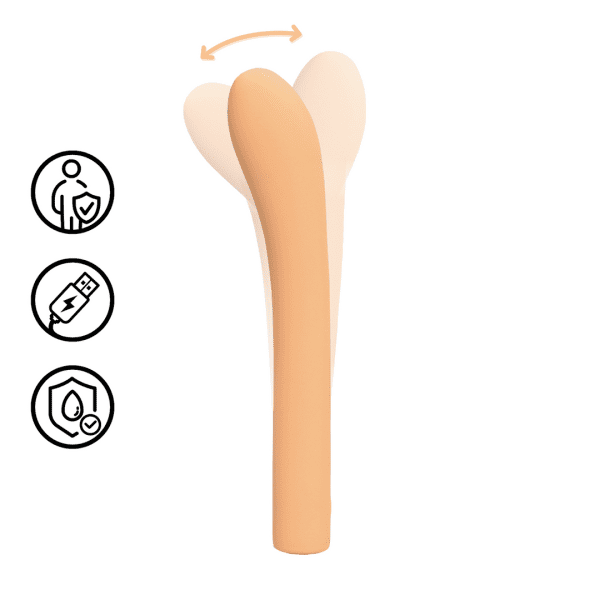 Loveline Fingering G-spot Vibrator Peach Fuzz 23 cm - womentoys.nl