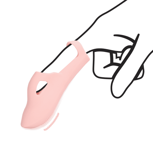 Loveline Silicone Finger Vibrator Touch Of Pink 11 cm - womentoys.nl