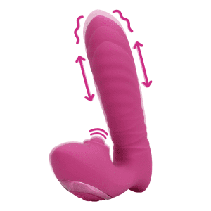 Loveline Stotende Vibrator Powerful Pink 15 cm - womentoys.nl