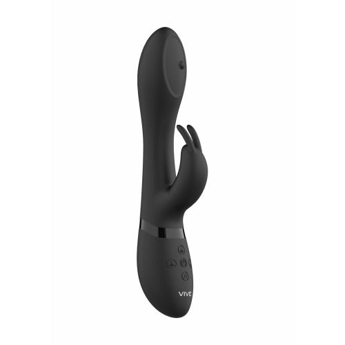 Vive Mira Roterende Rabbit Vibrator 21 Cm Zwart - womentoys.nl