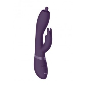 Vive Nilo Rabbit Vibrator 22 Cm Zwart - womentoys.nl