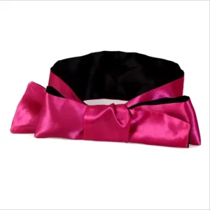 Condoom Anoniem Blinddoek / Bondagedoek Satijn Roze & Zwart - womentoys.nl
