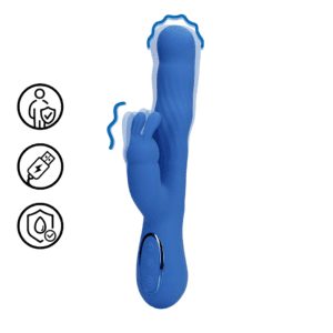 Loveline Wiggle Rabbit Vibrator Jetset Blue 24 cm - womentoys.nl