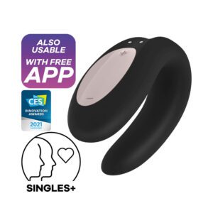 Satisfyer Double Joy Partner Vibrator Voor Koppels Met App Paars - womentoys.nl