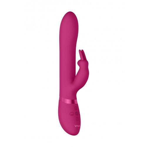 Vive Amoris Stotende Rabbit Vibrator 23 cm Roos - womentoys.nl