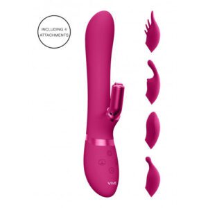 Vive Chou Rabbit Vibrator 22 Cm Roos - womentoys.nl