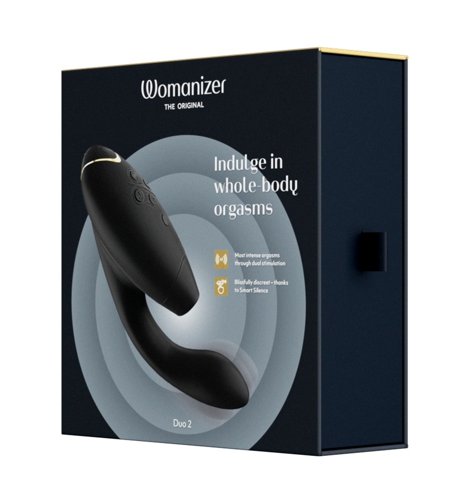 Womanizer Duo 2 - Geavanceerd Speeltje Met Dubbele Sensatie Black - zwart - womentoys.nl