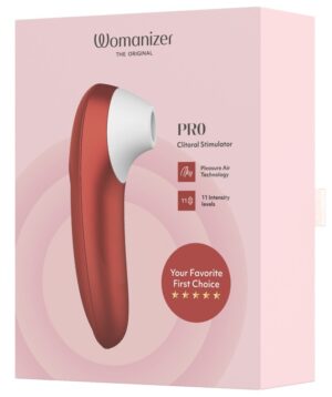 Womanizer Pro - Clitoris Luchtdruk Stimulator Rood - womentoys.nl