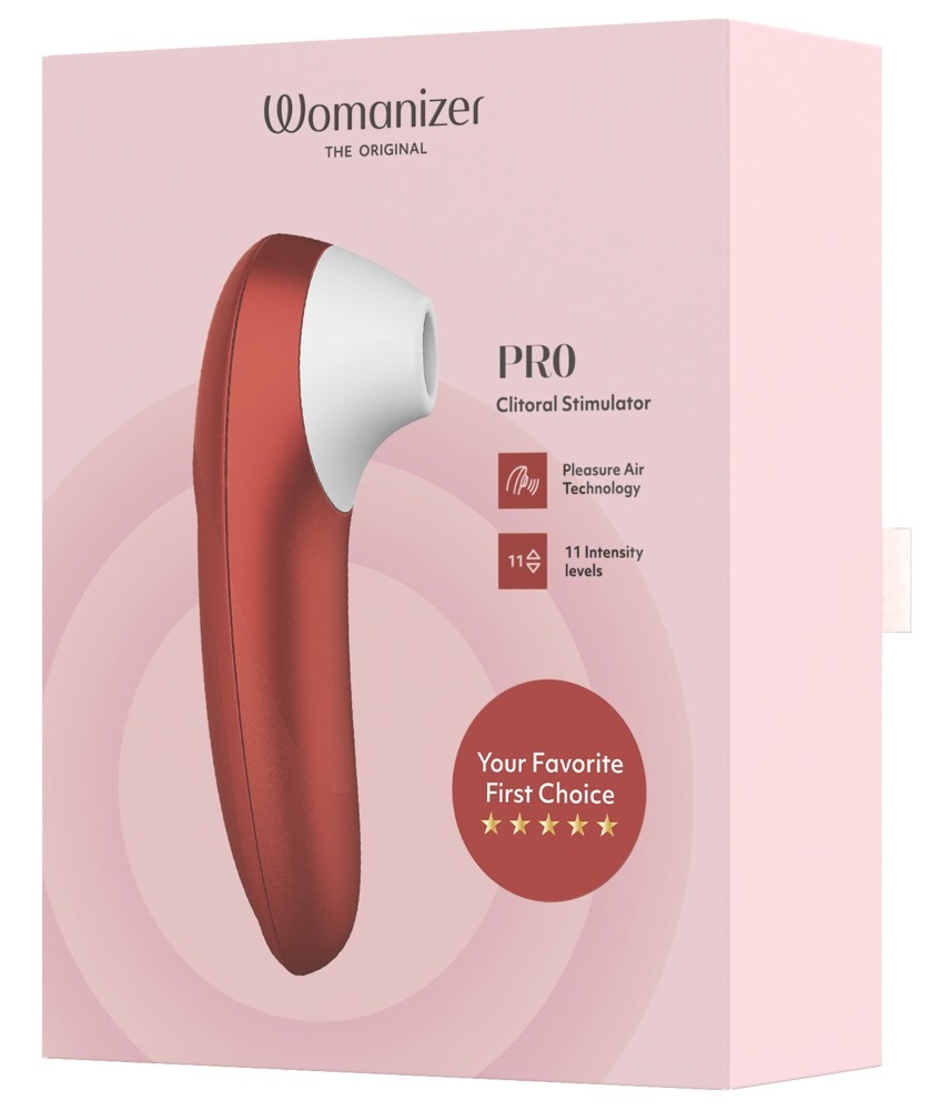 Womanizer Pro - Clitoris Luchtdruk Stimulator Rood - womentoys.nl