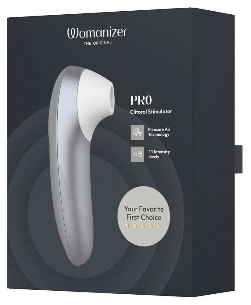 Womanizer Pro - Clitoris Luchtdruk Stimulator Zilver - womentoys.nl