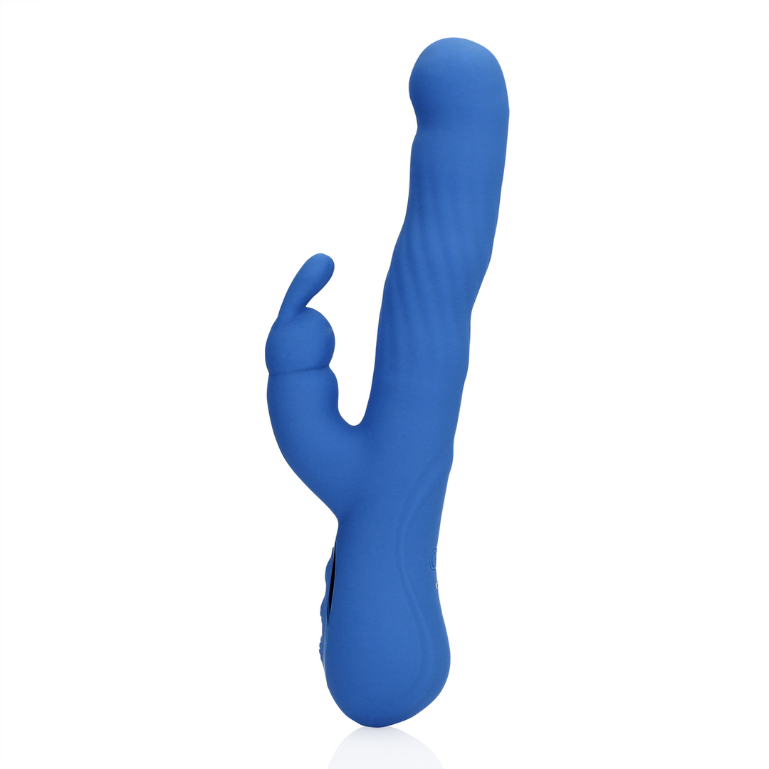 Loveline Wiggle Rabbit Vibrator Jetset Blue 24 cm - womentoys.nl
